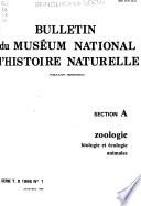 Bulletin du Muséum national d'histoire naturelle