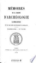 Bulletins de la societe d'archeologie Lorraine