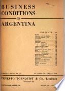 Business conditions in Argentina