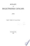 Butlletí de dialectología catalana