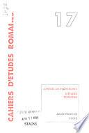 Cahiers d'études romanes