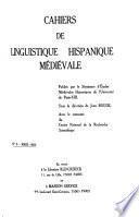 Cahiers de linguistique hispanique médiévale