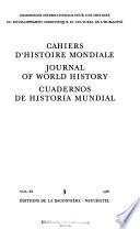 Cahiers Dh́istoire Mondiale
