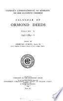 Calendar of Ormond Deeds, 1172-
