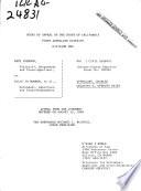 California. Court of Appeal (1st Appellate District). Records and Briefs