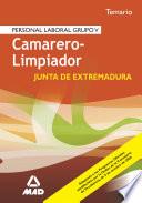 Camarero Limpiador.personal Laboral de la Comunidad Autonoma de Extremadura. Temario. E-book
