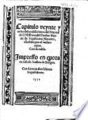 Capítulo veynte y ocho de las addiciones del Manual de Cōfessores. del doctor Martin de Azpilcueta Nauarro, añadido por el mismo autor. Con su tabla