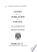 Características de la población : Provincias