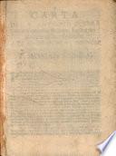 Carta del P. Antonio Guerra de la Compañía de Jesús rector del Colegio de San Ambrosio ...