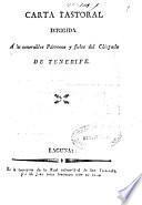 Carta pastoral dirigida a los venerables Párrocos y fieles del Obispado de Tenerife