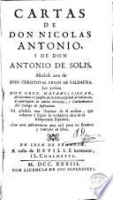 Cartas de don Nicolas Antonio i de don Antonio de Solis