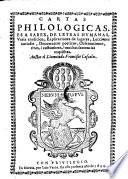 Cartas philologicas etc