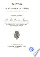 Cartilla de artillería de marina para el uso de los guardias marinas