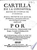 Cartilla de la Contaduria Mayor de Cuentas de su Majestad