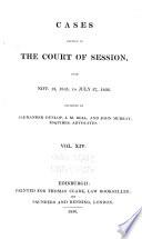 Cases Decided in the Court of Session, Teind Court, Court of Exchequer and House of Lords