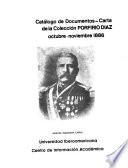 Catálogo de documentos--carta de la Colección Porfirio Díaz: Octubre-Noviembre 1886