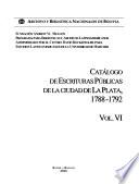 Catálogo de escrituras públicas de la ciudad de La Plata: 1788-1792