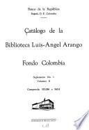 Catálogo de la Biblioteca Luis-Angel Arango, Fondo Colombia