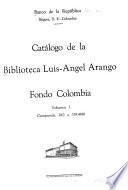 Catálogo de la Biblioteca Luis-Angel Arango, Fondo Colombia