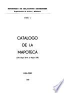 Catálogo de la mapoteca: Mapas
