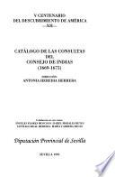 Catálogo de las consultas del Consejo de Indias: 1669-1675