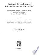 Catálogo de las lenguas de las naciones conocidas y numeración, división y clases de éstas según la diversidad de sus idiomas y dialectos: Lenguas y naciones europeas