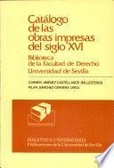 Catálogo de las obras impresas del siglo XVI
