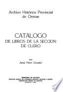 Catálogo de libros de la Seccion de Clero