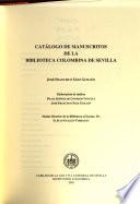 Catálogo de manuscritos de la Biblioteca Colombina de Sevilla