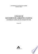 Catálogo de manuscritos de la Biblioteca Nacional con poesía en castellano de los siglos XVI y XVII: without special title