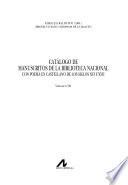 Catálogo de manuscritos de la Biblioteca Nacional