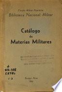 Catálogo de materias militares