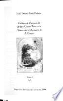 Catálogo de partituras del Archivo Canuto Berea en la Biblioteca de la Diputación de A Coruña
