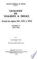 Catálogo de pasajeros a Indias durante los siglos XVI, XVII y XVIII