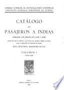 Catálogo de pasajeros a Indias durante los siglos XVI, XVII y XVIII
