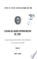 Catalogo del Archivo Historico-Militar del Peru