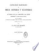 Catalogo razonado de obras anonimas y seudonimas de autores de la compania de Jesus
