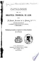 Catálogos de la Biblioteca Provincial de León