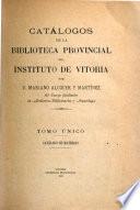 Catálogos de la Biblioteca provincial del Instituto de Vitoria