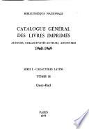 Catalogue général des livres imprimés
