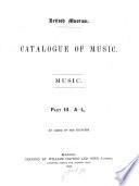 Catalogue of Music