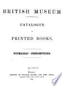 Catalogue of Printed Books