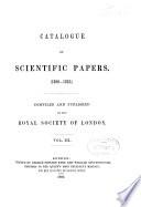 Catalogue of Scientific Papers (1800-1900): ser. 1 , 1800-1863