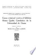 Causa criminal contra el biblista Alonso Gudiel
