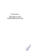 Celuloide al canto y otros artículos de cine