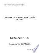 Censo de la población de España de 1981: . Nomenclator de las ciudades, villas, lugares, aldeas y demás entidades de población. v. 1. Provincias Alava-Burgos. v. 2. Provincias Cáceres-Gerona. v. 3. Provincias Granada-Lugo. v. 4. Provincias Madrid-La Rioja. v. 5. Provincias Salamanca-Melilla