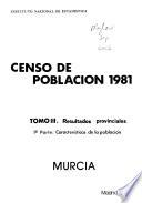 Censo de poblacion de 1981: Resultados provinciales. 1a pt. Características de la población. 52 v