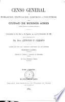 Censo general de población, edificación, comercio é industrias de la Ciudad de Buenos Aires