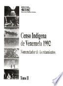 Censo indígena de Venezuela, 1992