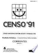 Censo nacional de población y vivienda, 1991: Corrientes